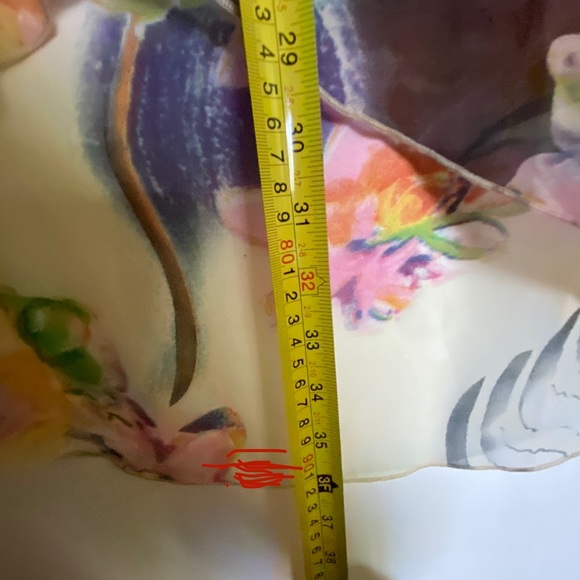 Multicoloured Sheer Blouse 3/4 Sleeve - Picture 5 of 9